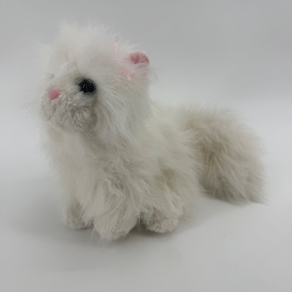 Ganz Webkinz White Persian Cat Plush Long Hair Shaggy